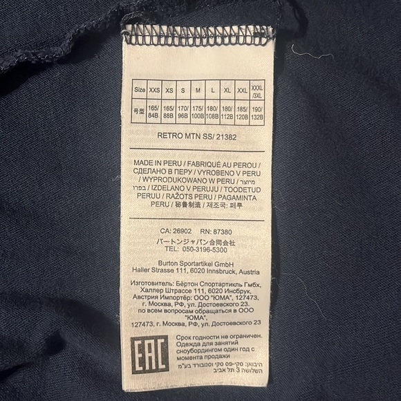 Burton T-Shirt Size L - Picture 6 of 6